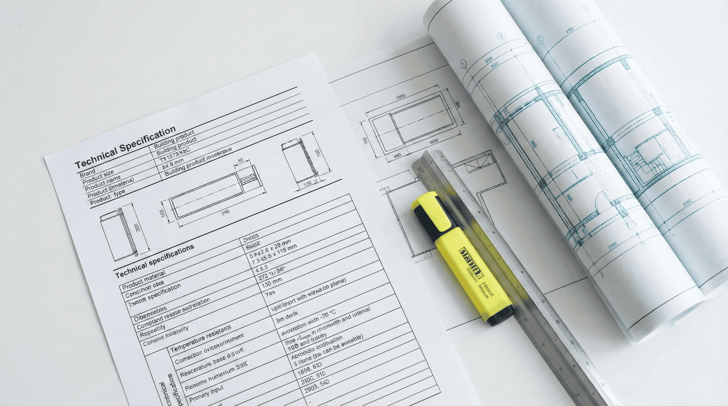 Technical Specification Sheets and Blueprints